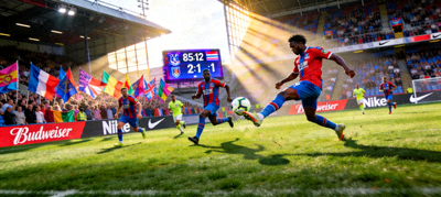 英超联赛足球比赛现场高清图片